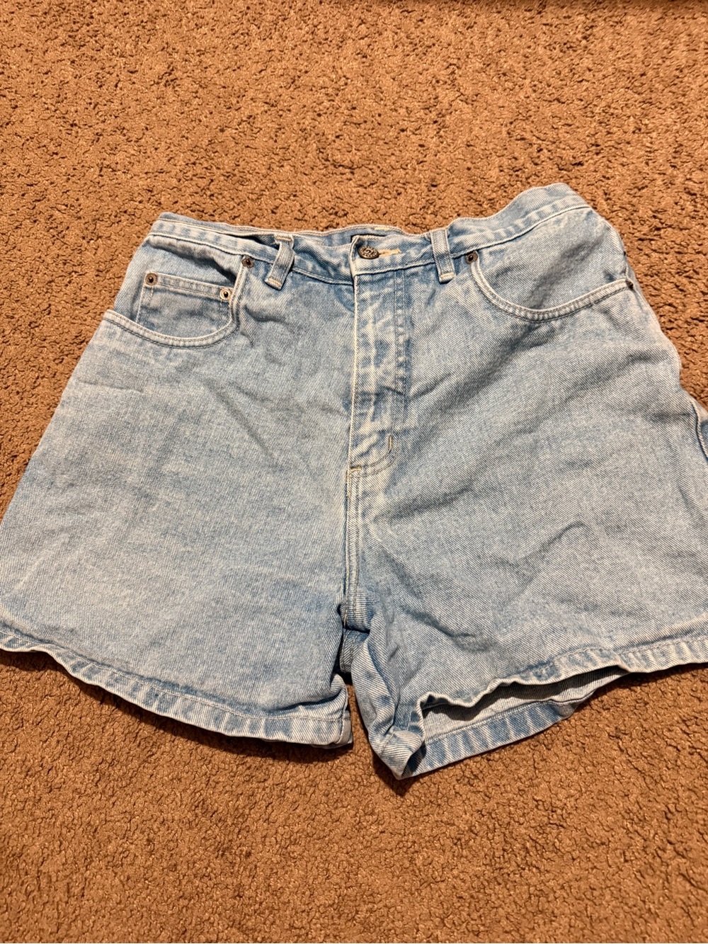 GENERRA Light Blue High-Rise Denim Shorts